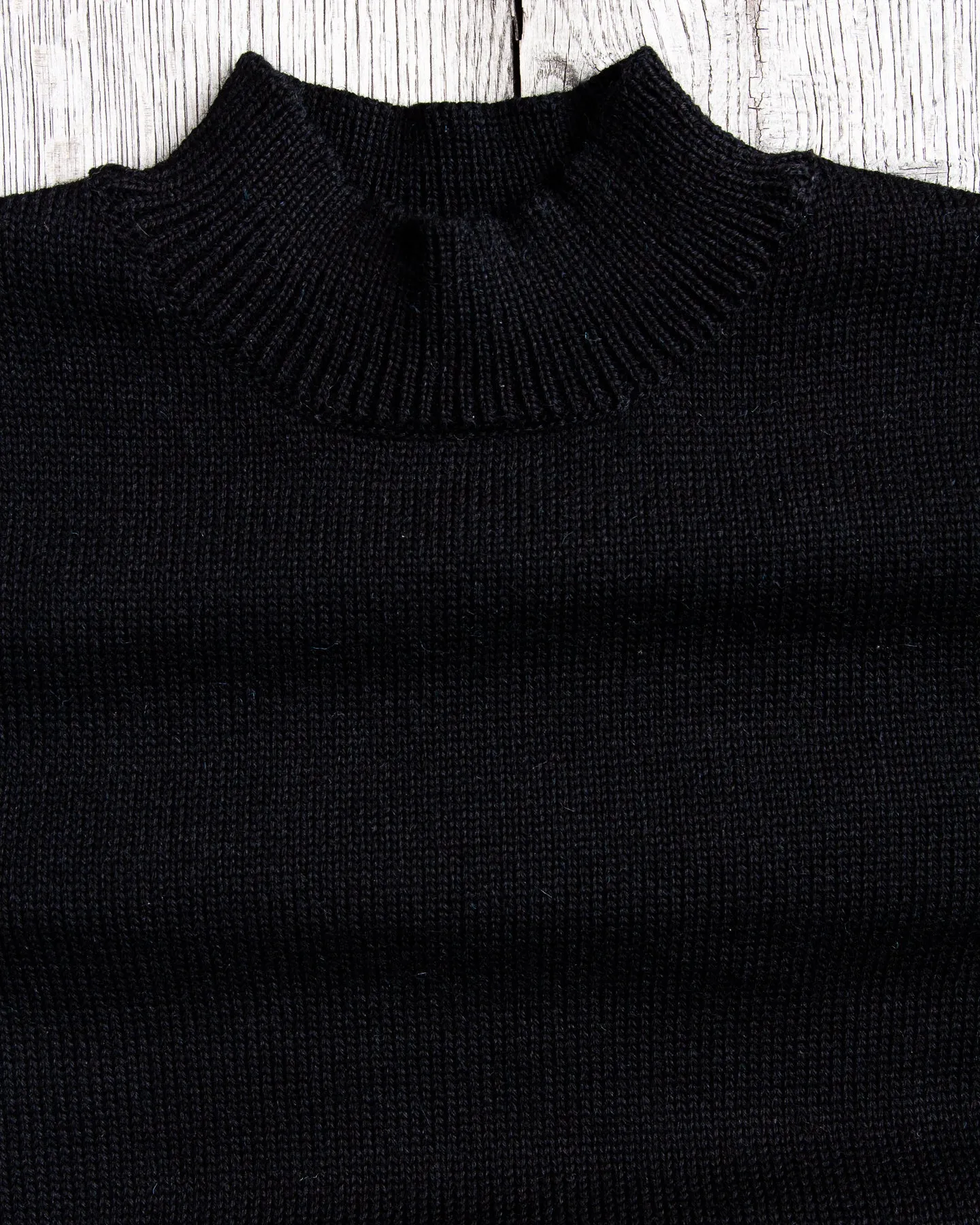 North Sea Clothing Cadet Wool Sweater Black