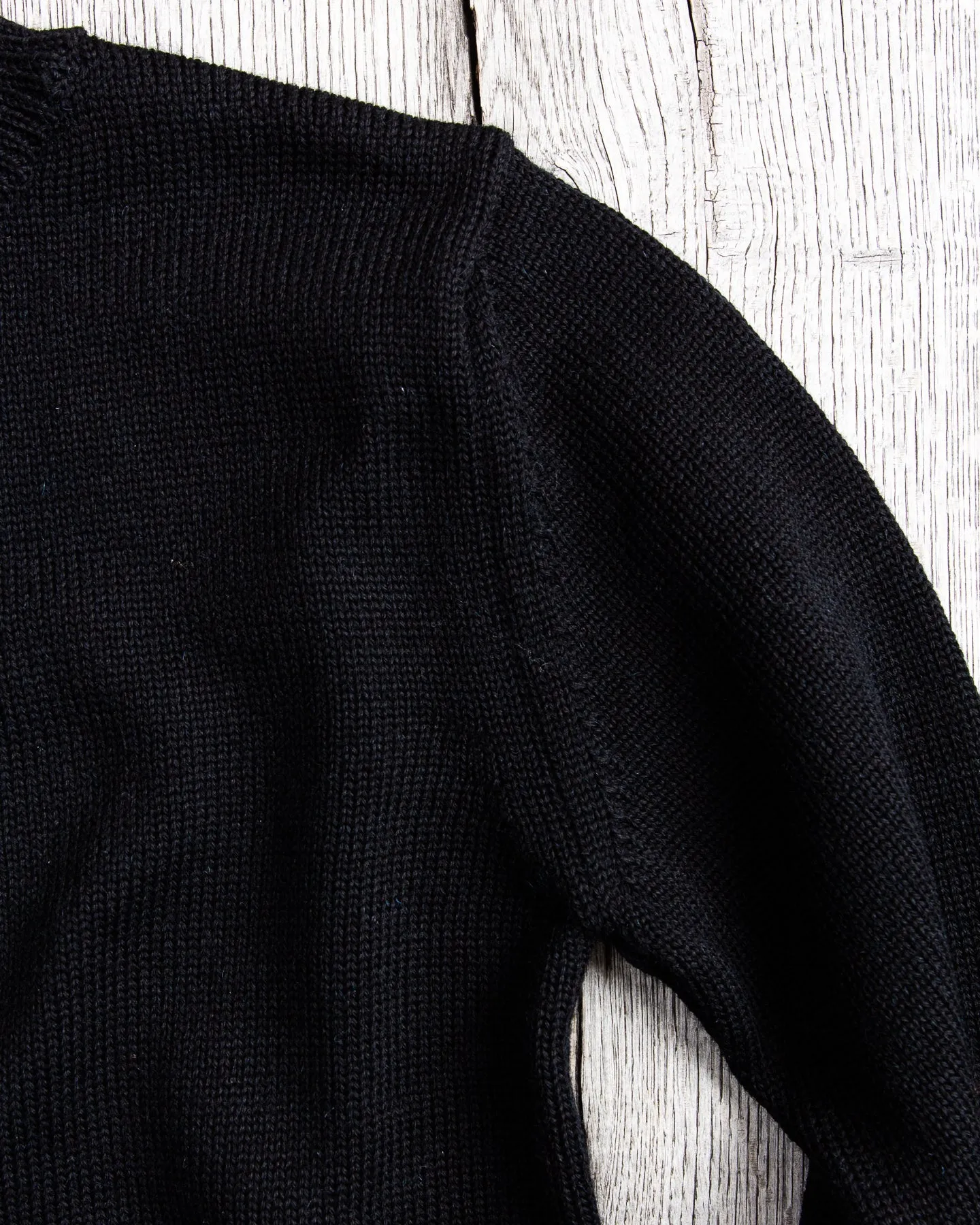 North Sea Clothing Cadet Wool Sweater Black