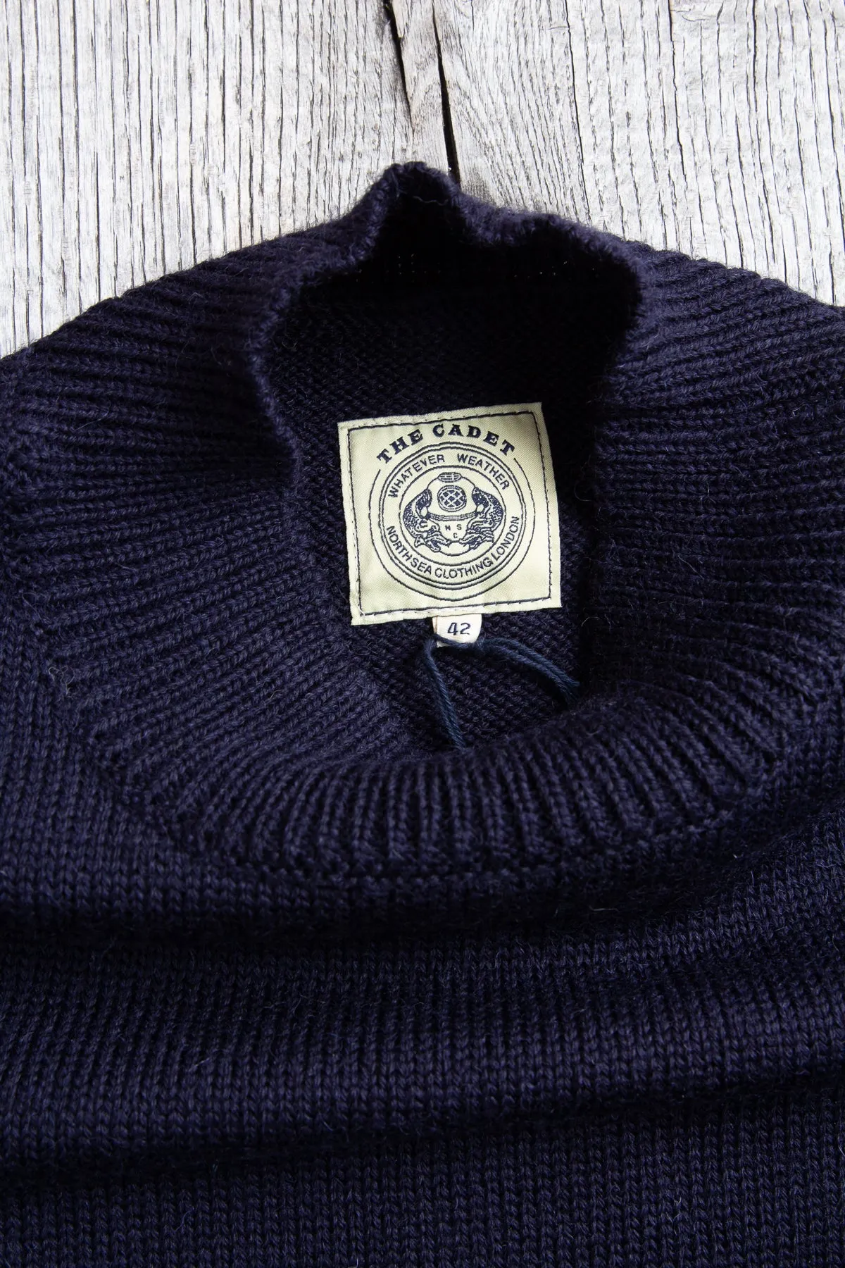 North Sea Clothing Cadet Wool Sweater Navy