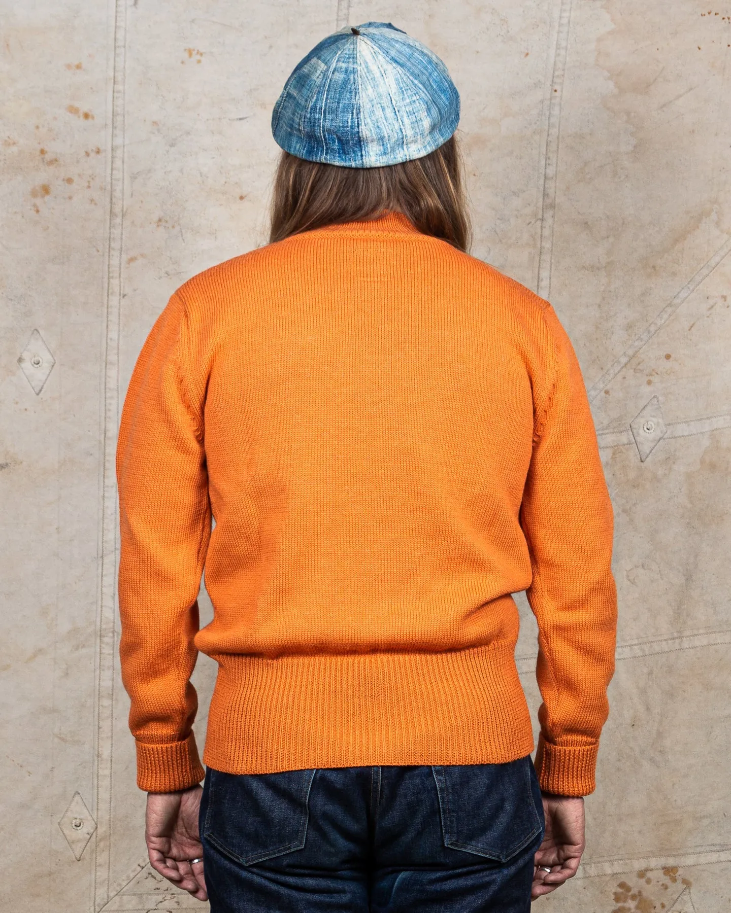 North Sea Clothing Cadet Wool Sweater Orange