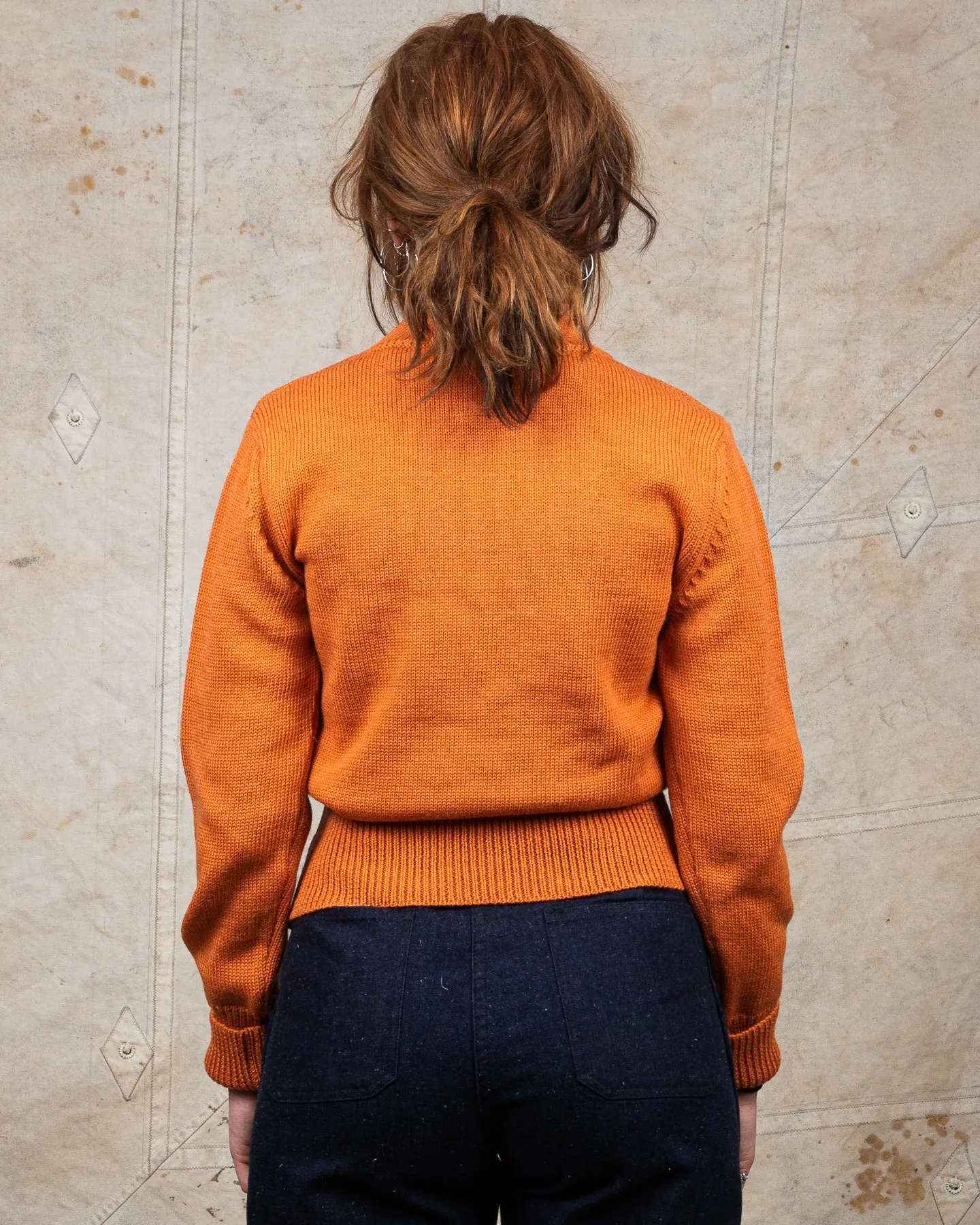 North Sea Clothing Cadet Wool Sweater Orange