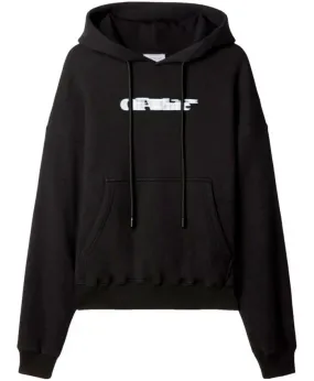 Off-White Oversized Logo Hoodies - Street Style Long Sleeves Hoodies