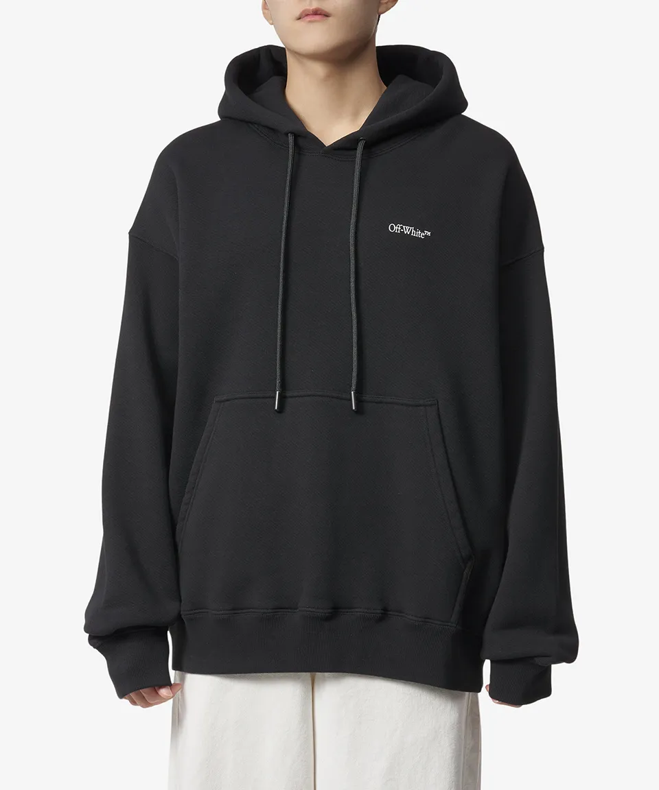 Off-White Street Style Long Sleeves Plain Cotton Logo Hoodies - Top Online Store