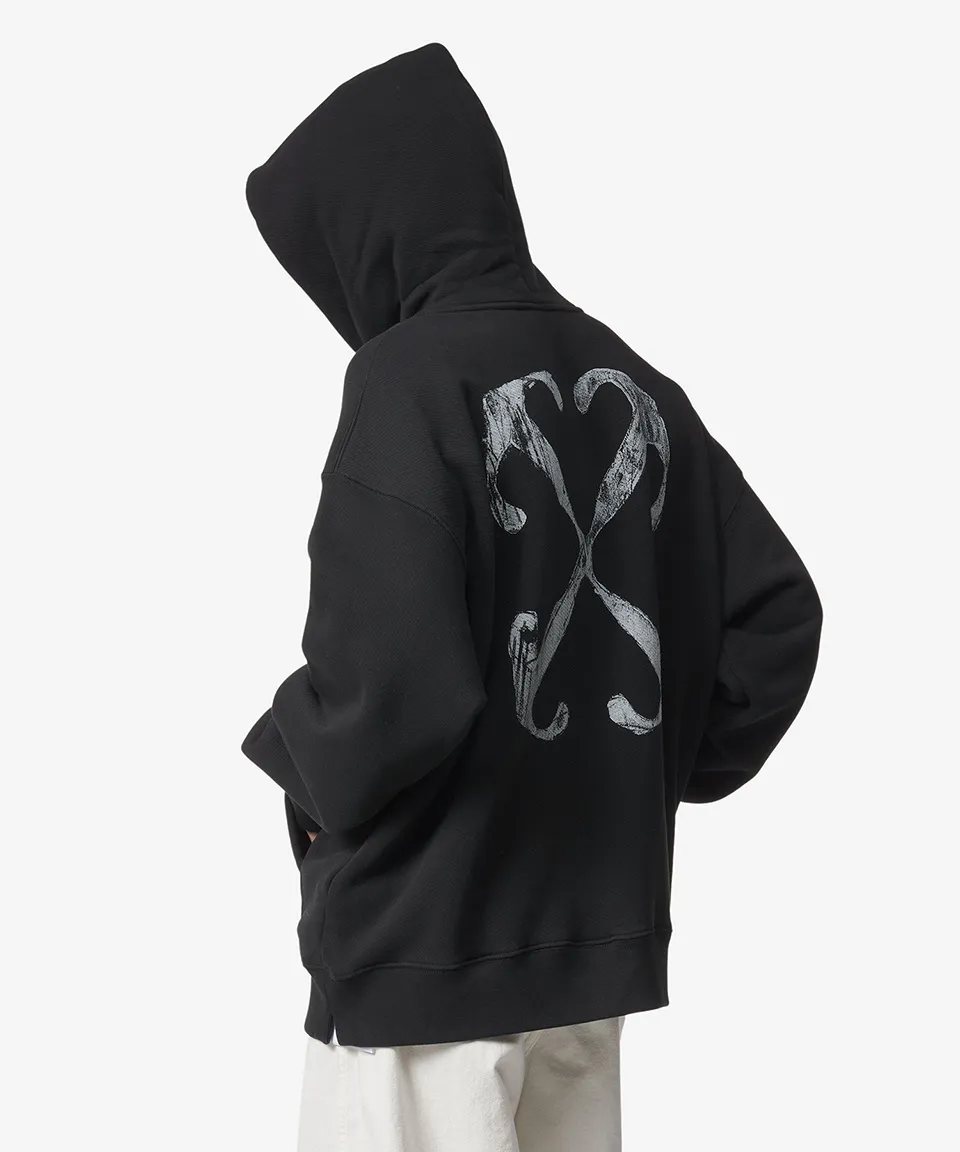 Off-White Street Style Long Sleeves Plain Cotton Logo Hoodies - Top Online Store