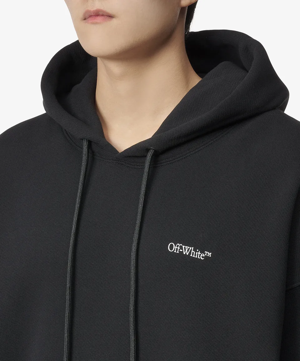 Off-White Street Style Long Sleeves Plain Cotton Logo Hoodies - Top Online Store