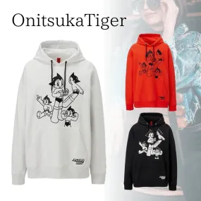 Onitsuka Tiger | Unisex Long Sleeves Sweatshirt - Street Style Plain Cotton Logo