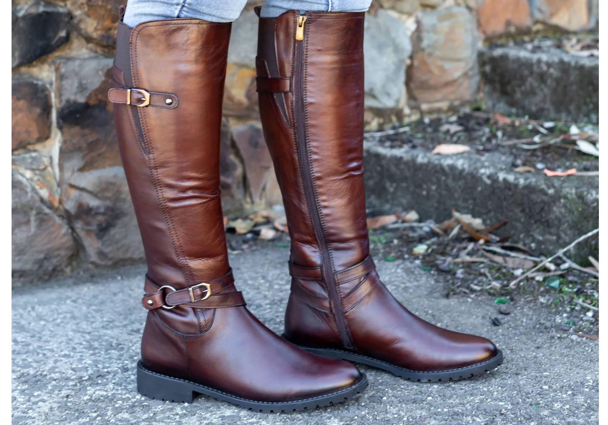 Orizonte Hobart Womens Comfortable European Leather Knee High Boots