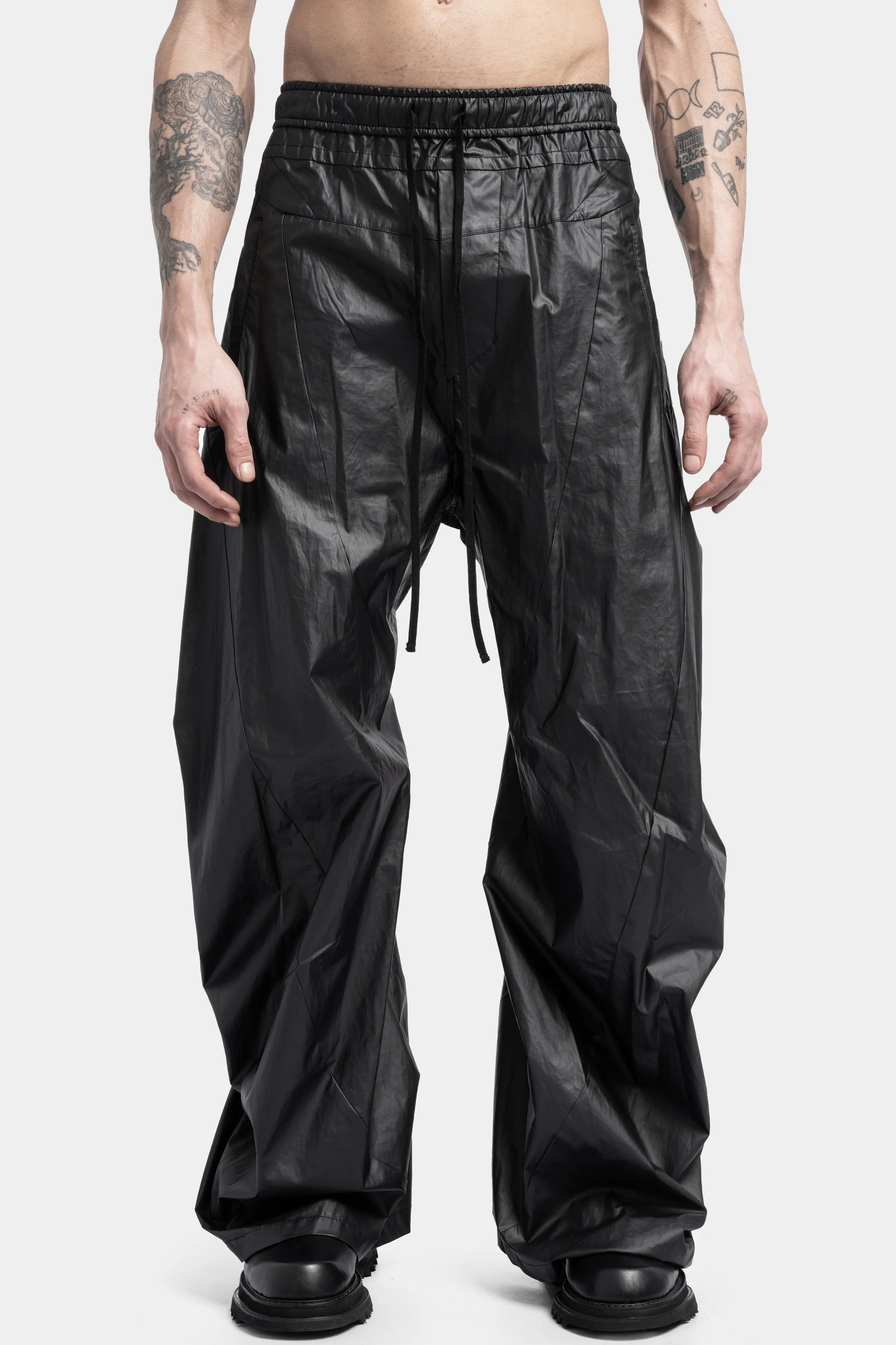 Oversized Laminated Trousers