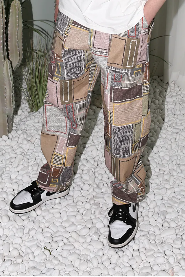 Patchwork Work Pants