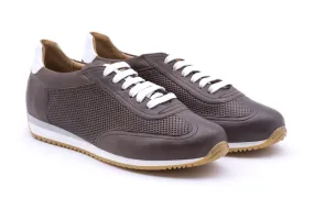 Perforated leather sneakers.