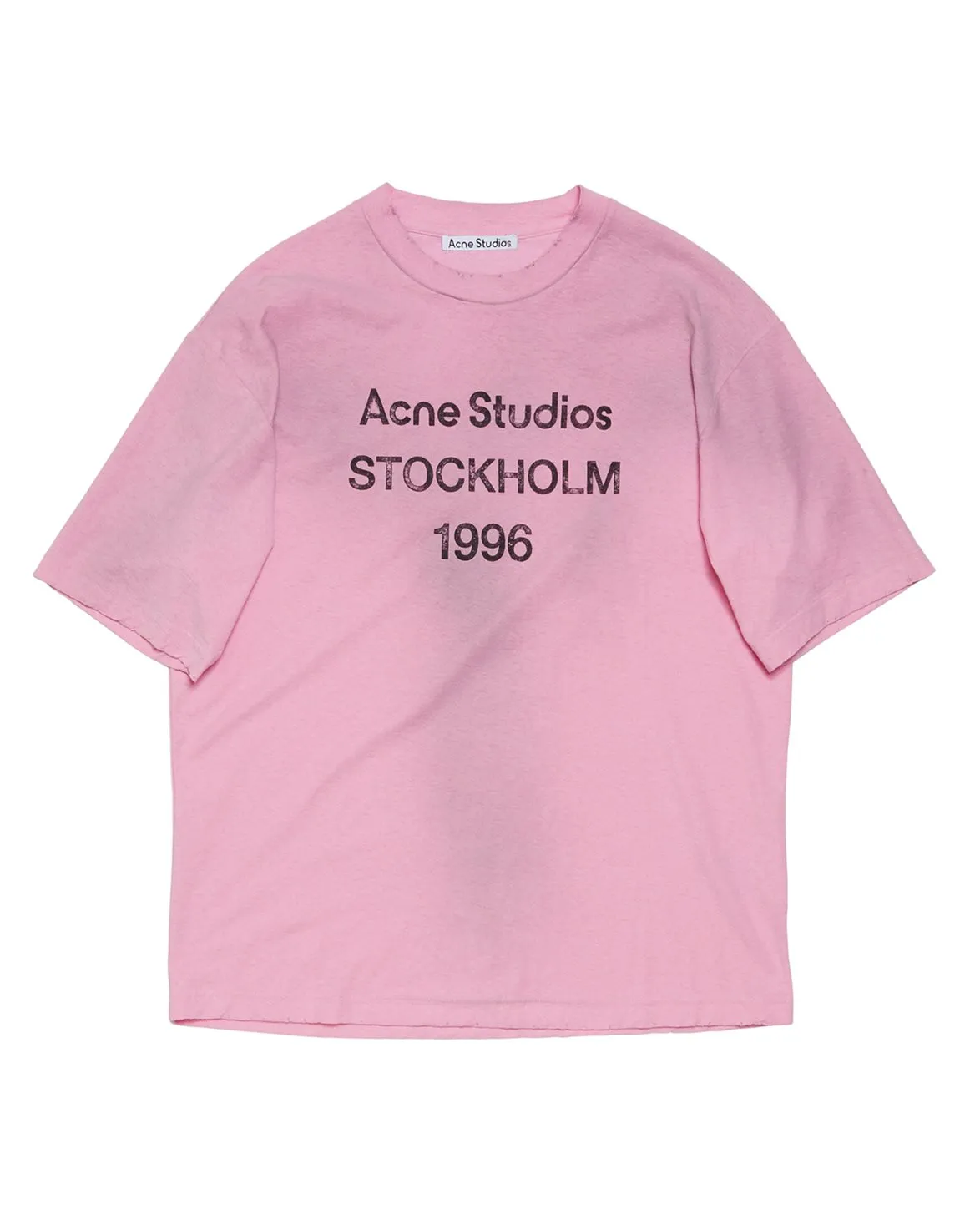 Pink Acne Studios Stamp Logo Cotton T-Shirt