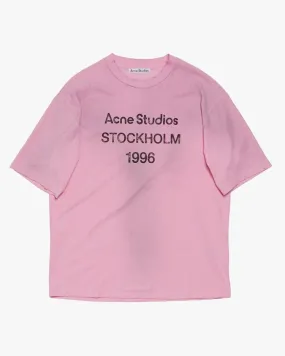 Pink Acne Studios Stamp Logo Cotton T-Shirt