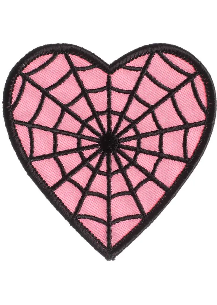 Pink Heart Patch with Web Design