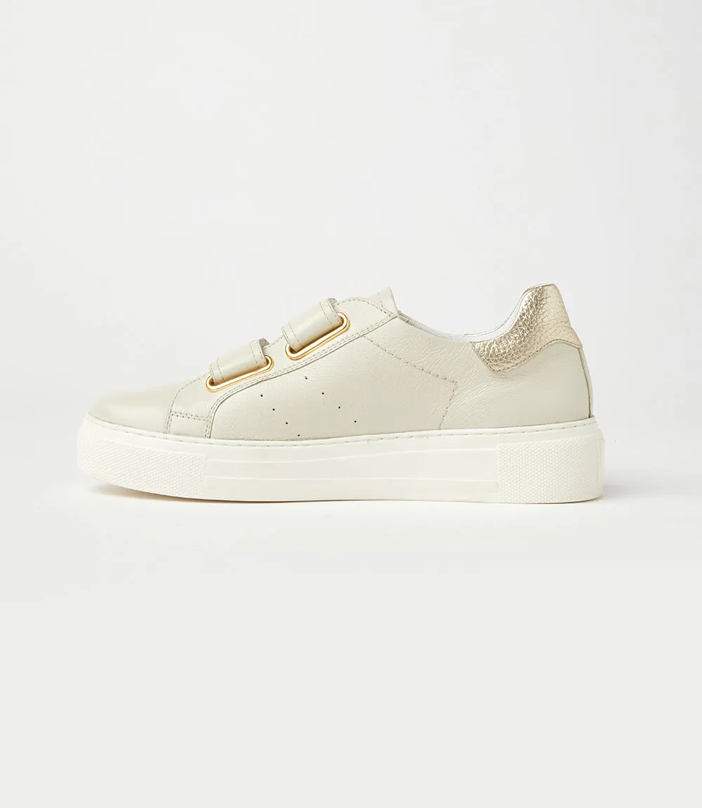 Platform sneakers with Velcro straps.