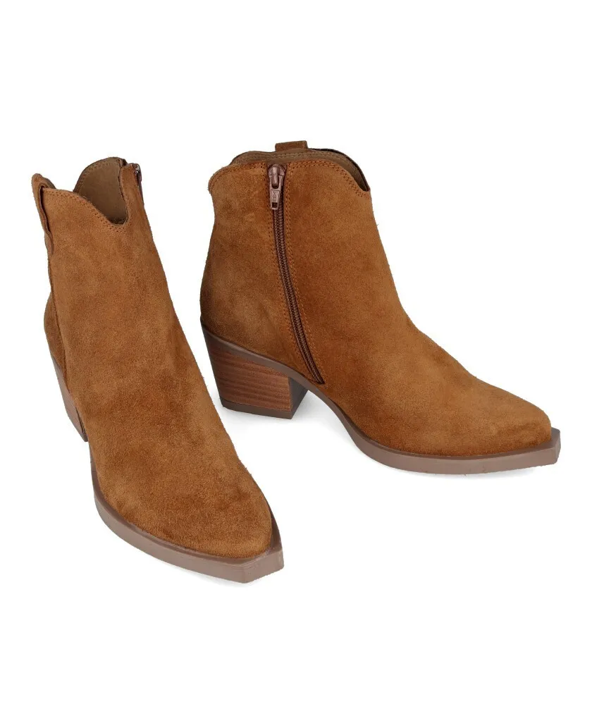 Porronet Jara 4572 Suede cowboy style ankle boots