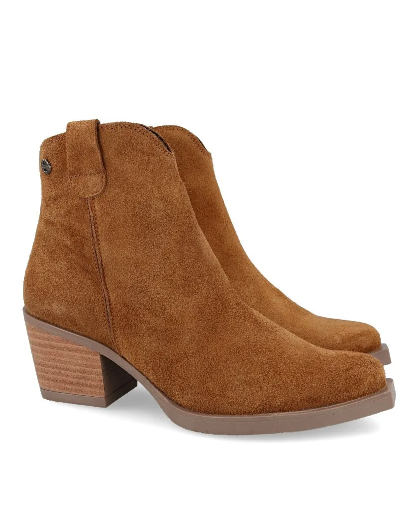 Porronet Jara 4572 Suede cowboy style ankle boots