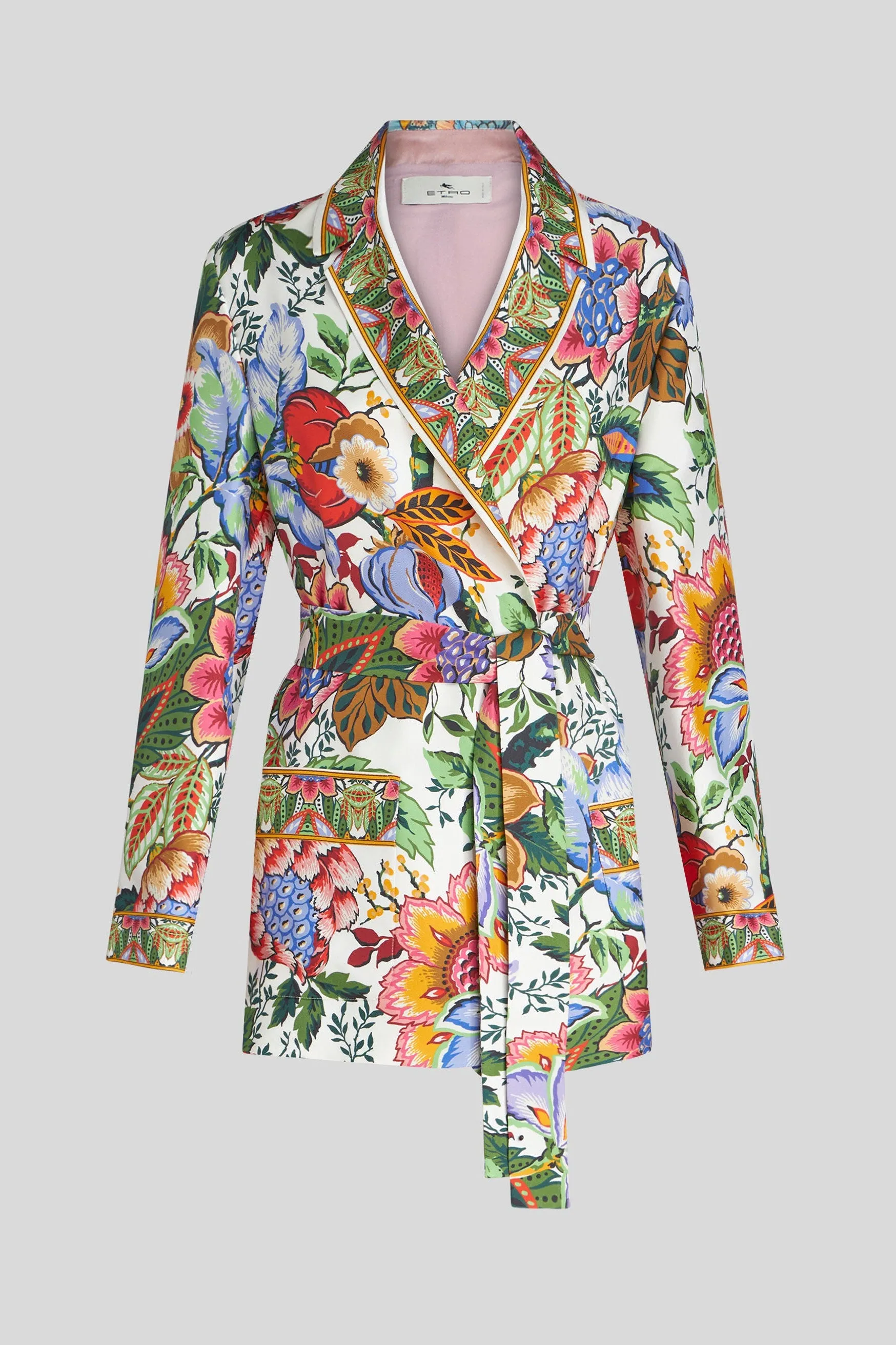 Printed Silk Blazer