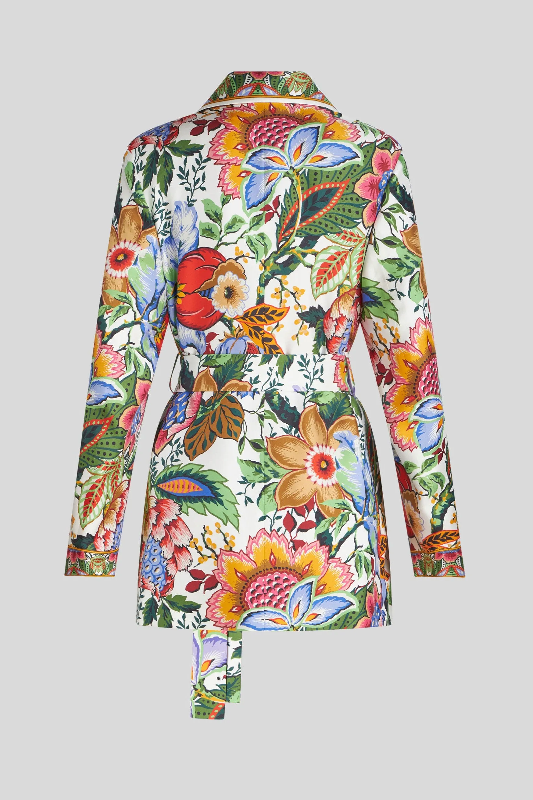 Printed Silk Blazer