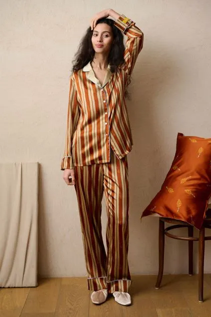 Pure Silk Stripe PJs - In Stock, 3-Day Delivery