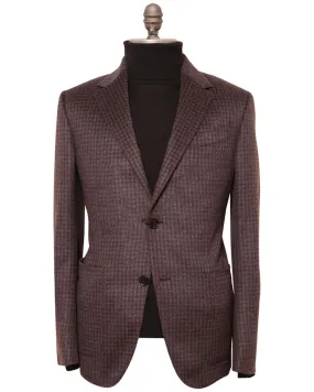 Purple Dark Grey Cashmere Blend Checked Sportcoat