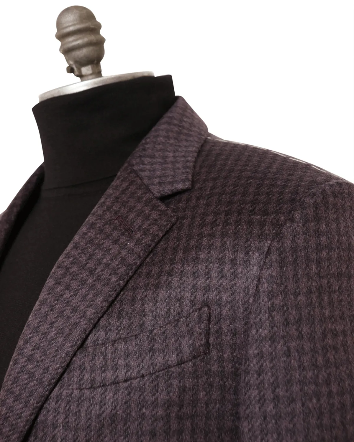 Purple Dark Grey Cashmere Blend Checked Sportcoat