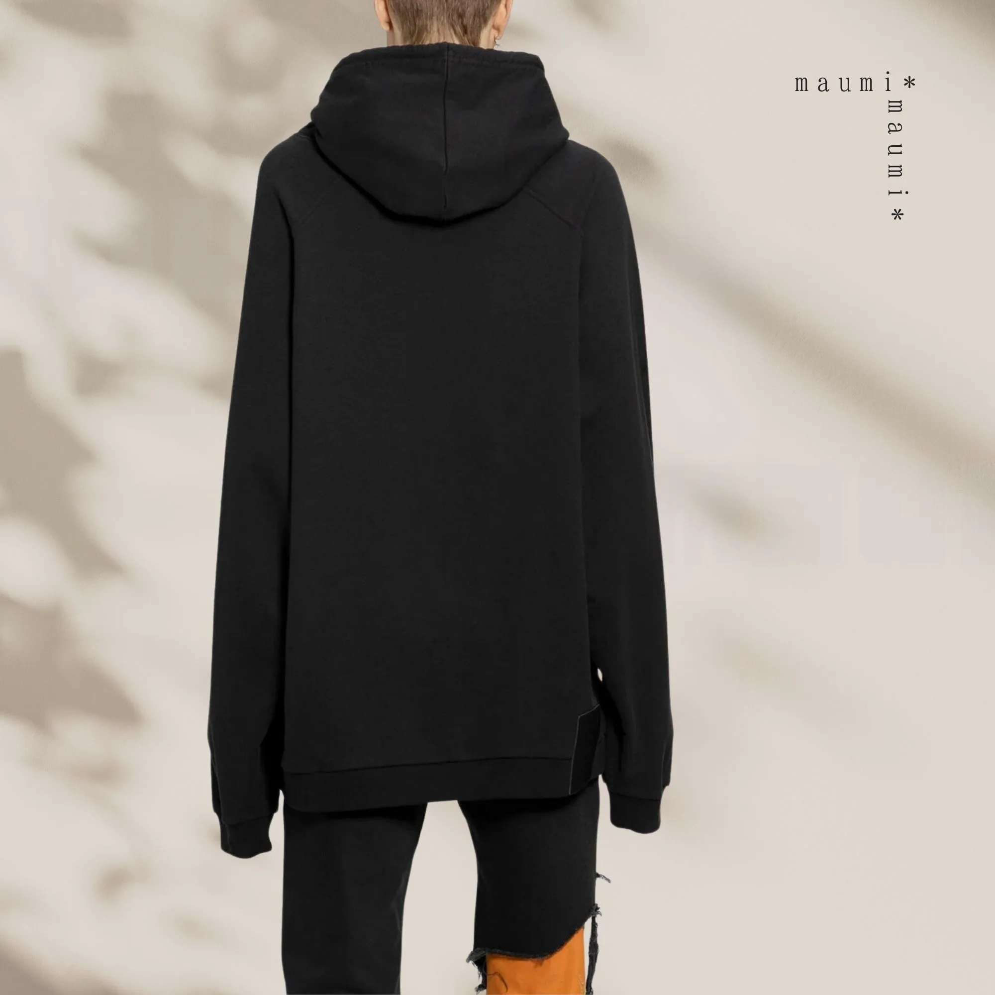 RAF SIMONS | Cotton Oversized Logo Hoodies: Long Sleeve Sweatshirts