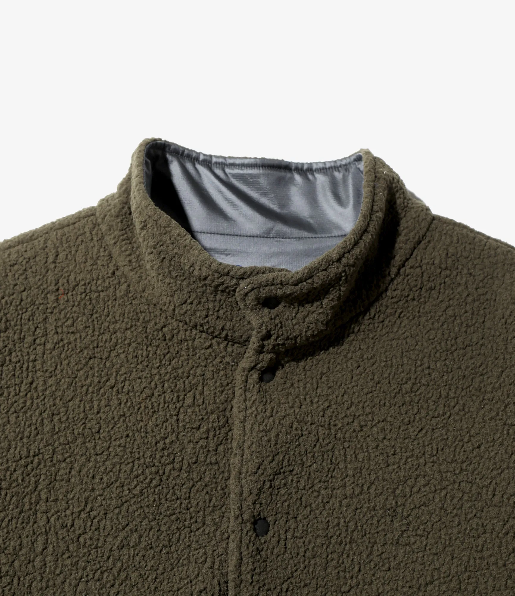 Reversible Jacket –Olive Fleece / Charcoal Ripstop