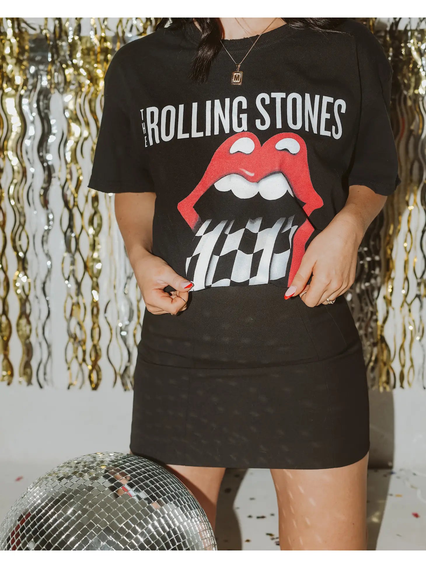 Rolling Stones Zip Code Night Black Graphic Tee - Thrifted Concepts Reno