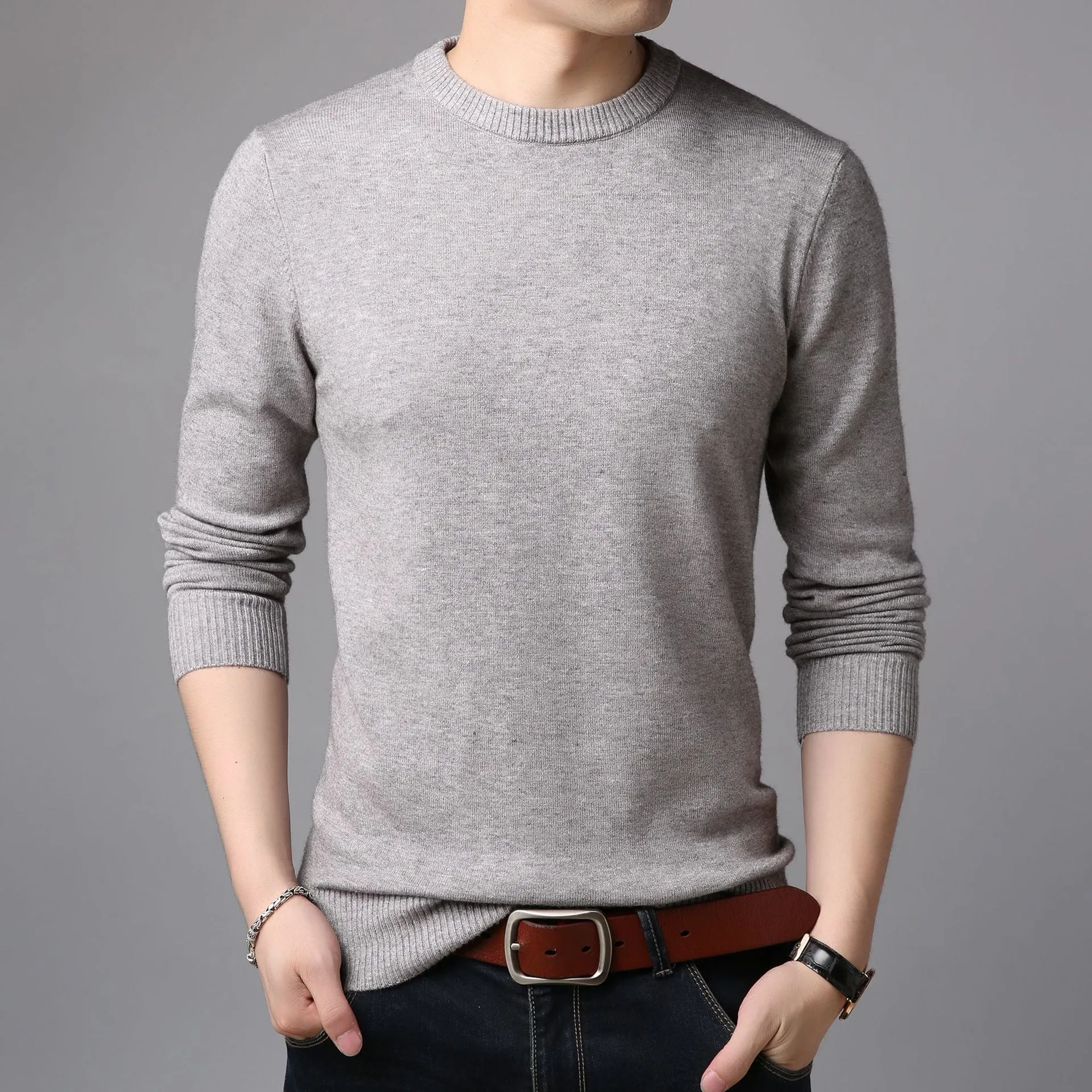 Round Neck Sweater Men