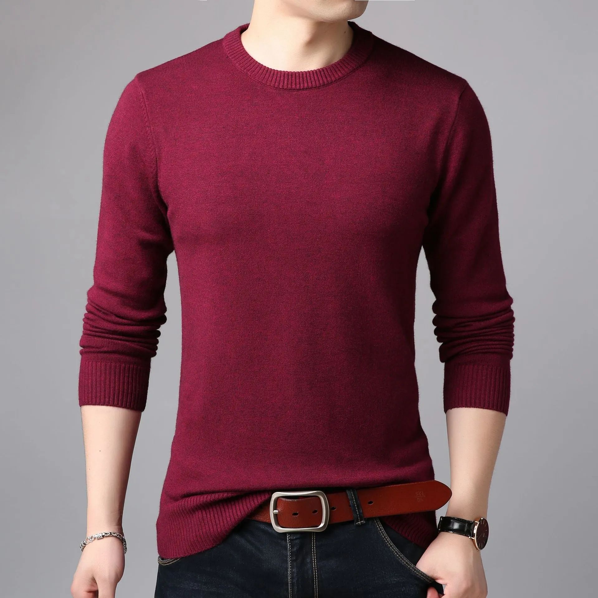 Round Neck Sweater Men