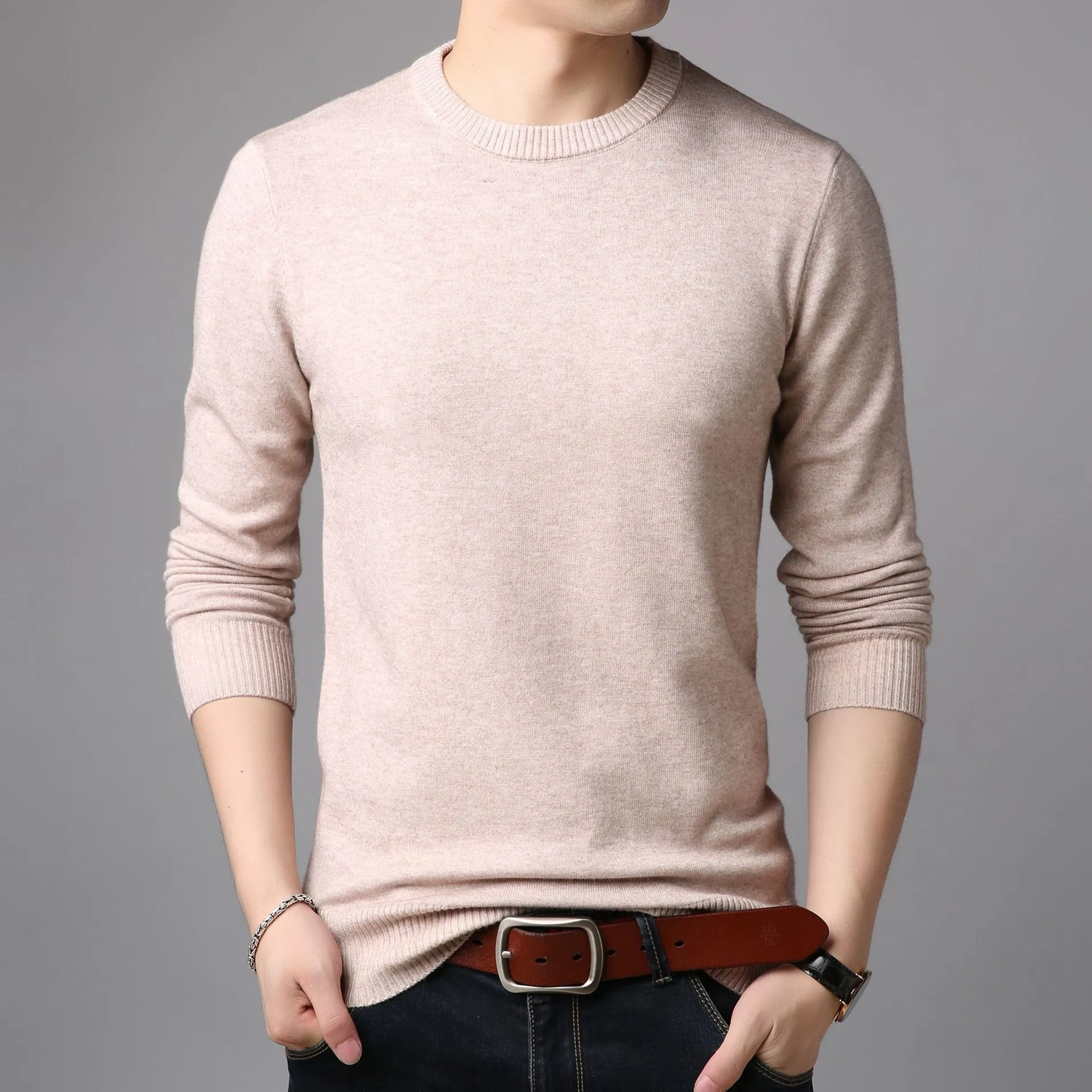 Round Neck Sweater Men