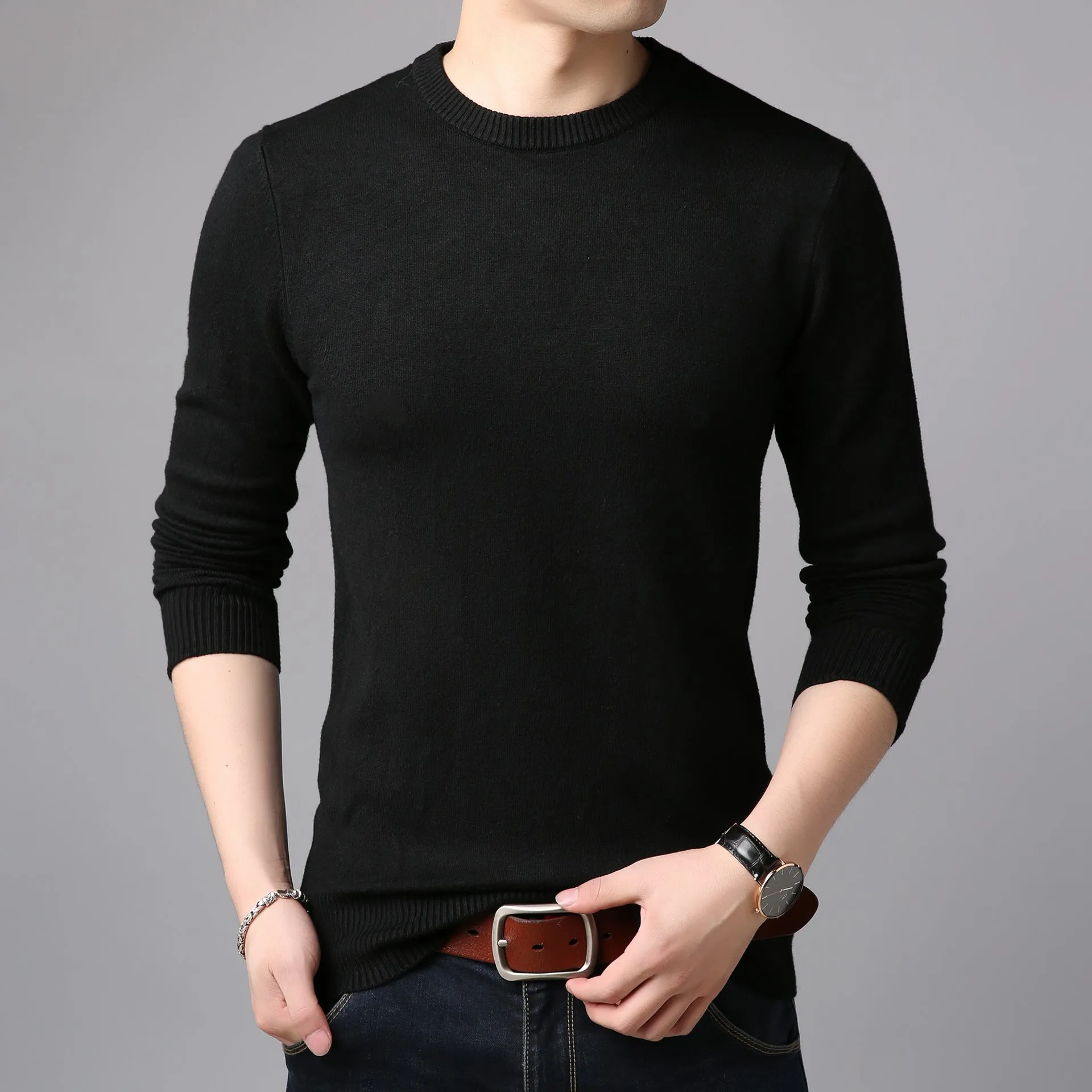 Round Neck Sweater Men