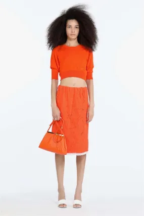 Round Neck Sweater - Orange