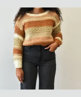 Sadie & Sage Butter Pecan Sweater In Brick