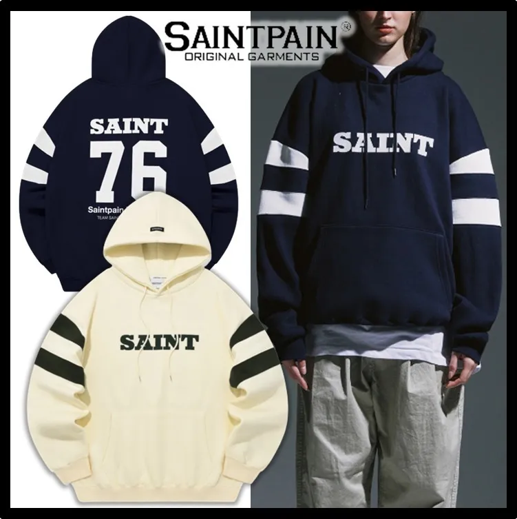 SAINTPAIN Street Style Logo Hoodies Sweatshirts Unisex