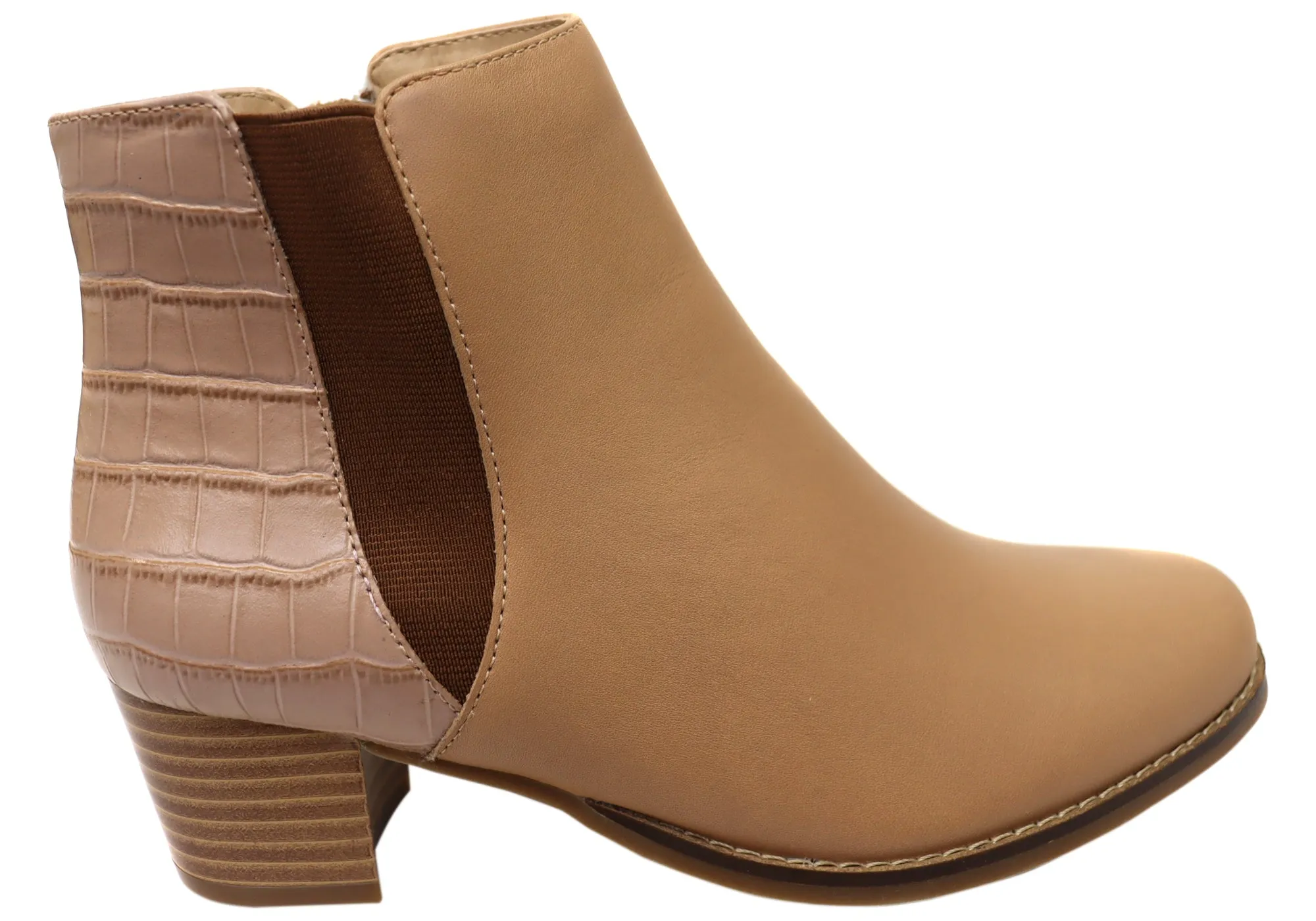 Scholl Orthaheel Heaven Womens Comfortable Leather Ankle Boots