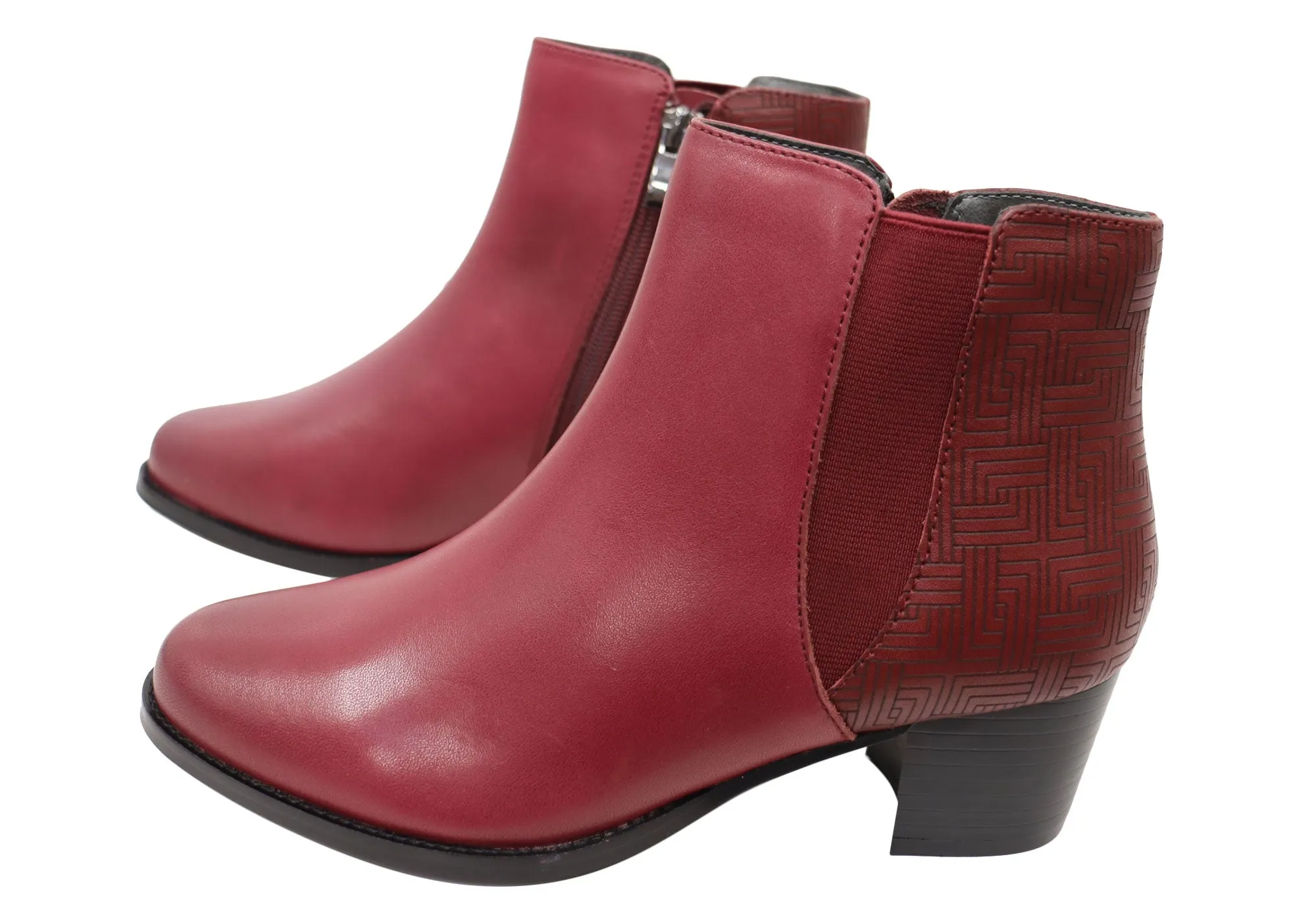 Scholl Orthaheel Heaven Womens Comfortable Leather Ankle Boots