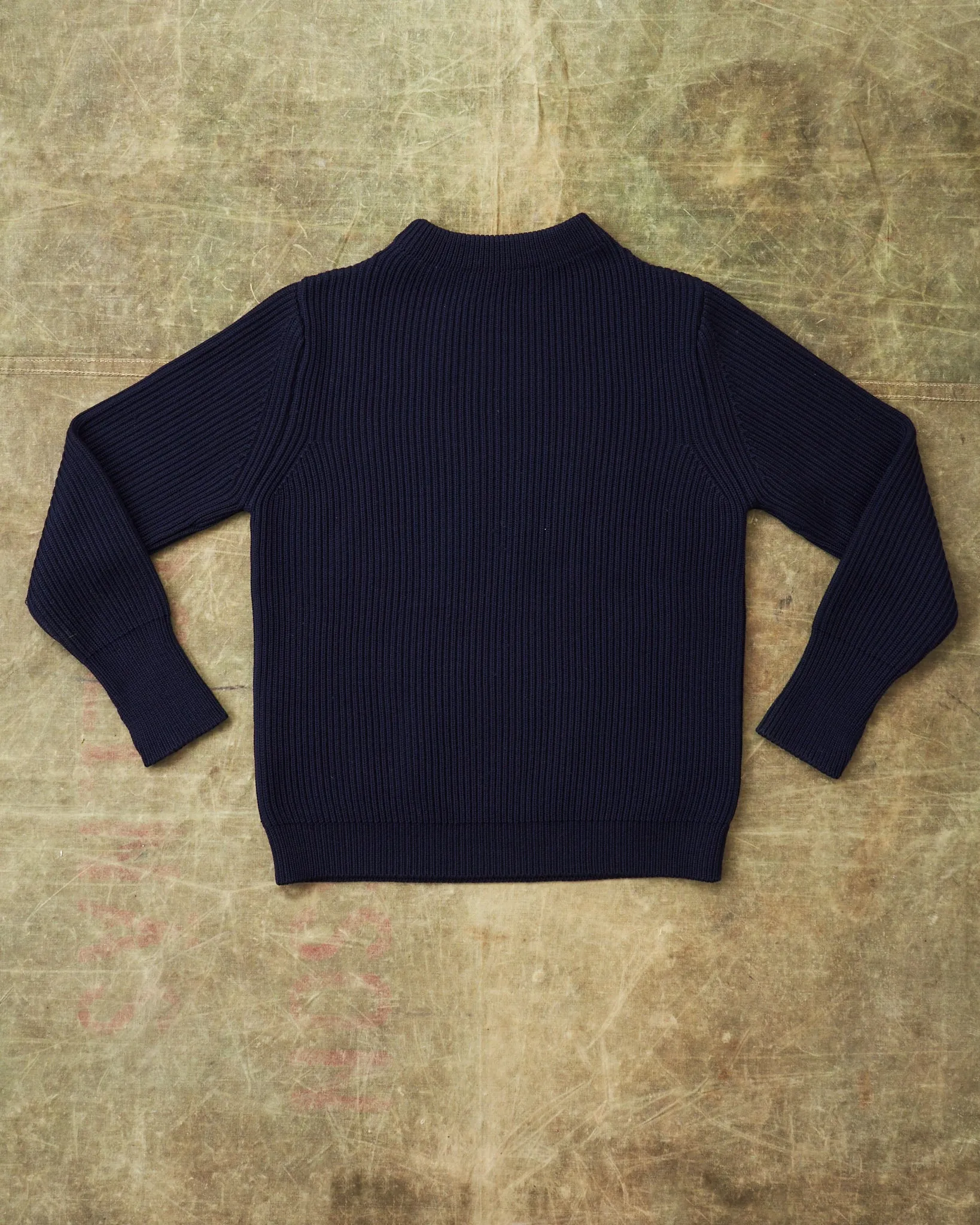 Second Hand Andersen-Andersen Navy Crewneck Sweater 100% Merino Wool Size M