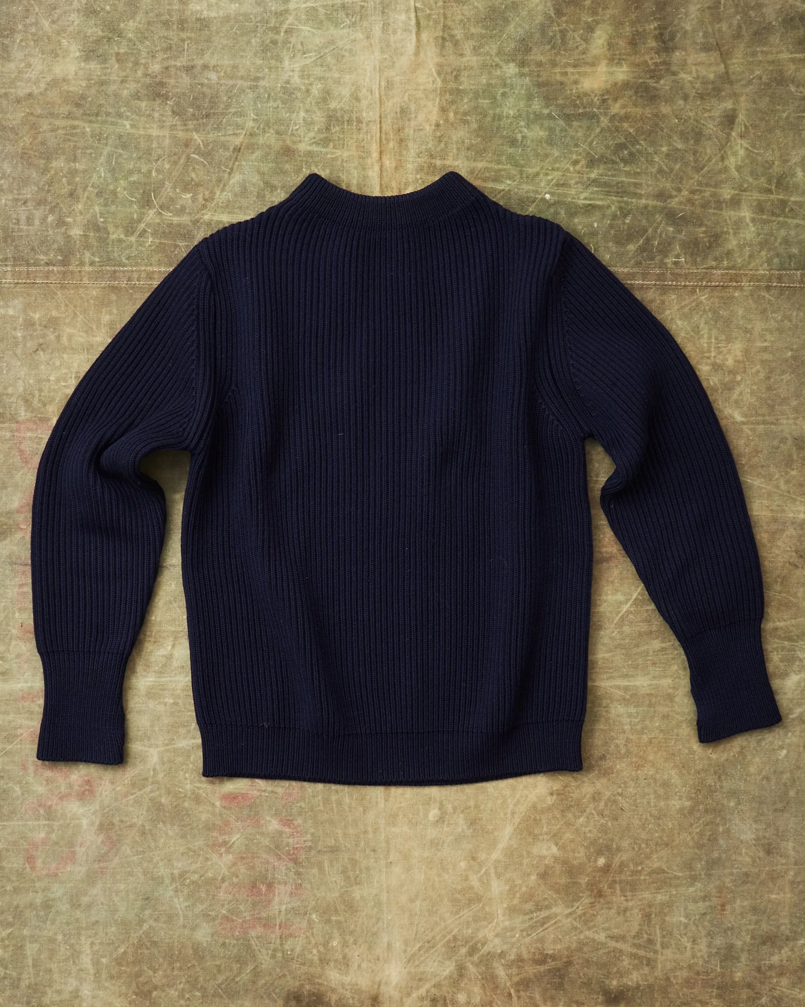 Second Hand Andersen-Andersen Navy Crewneck Sweater 100% Merino Wool Size M