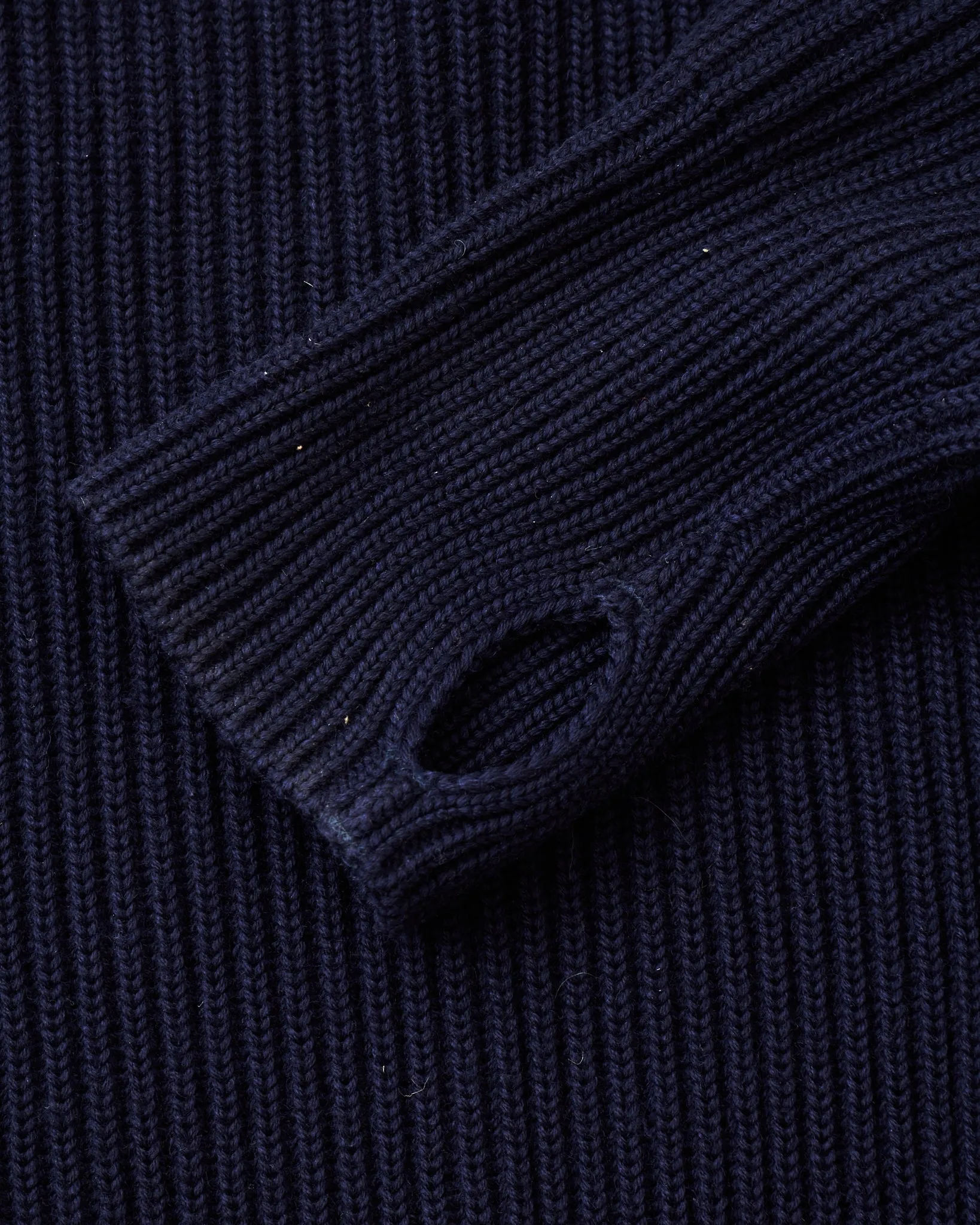 Second Hand Andersen-Andersen Navy Crewneck Sweater 100% Merino Wool Size M