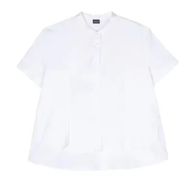 Short White Asymmetrical Shirt for Women