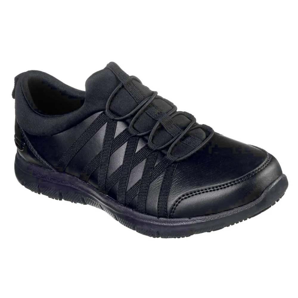 Skechers Ghenter Dagsby Metal Free Womens Slip-On Non Safety Shoes Black Size 7 - Screwfix