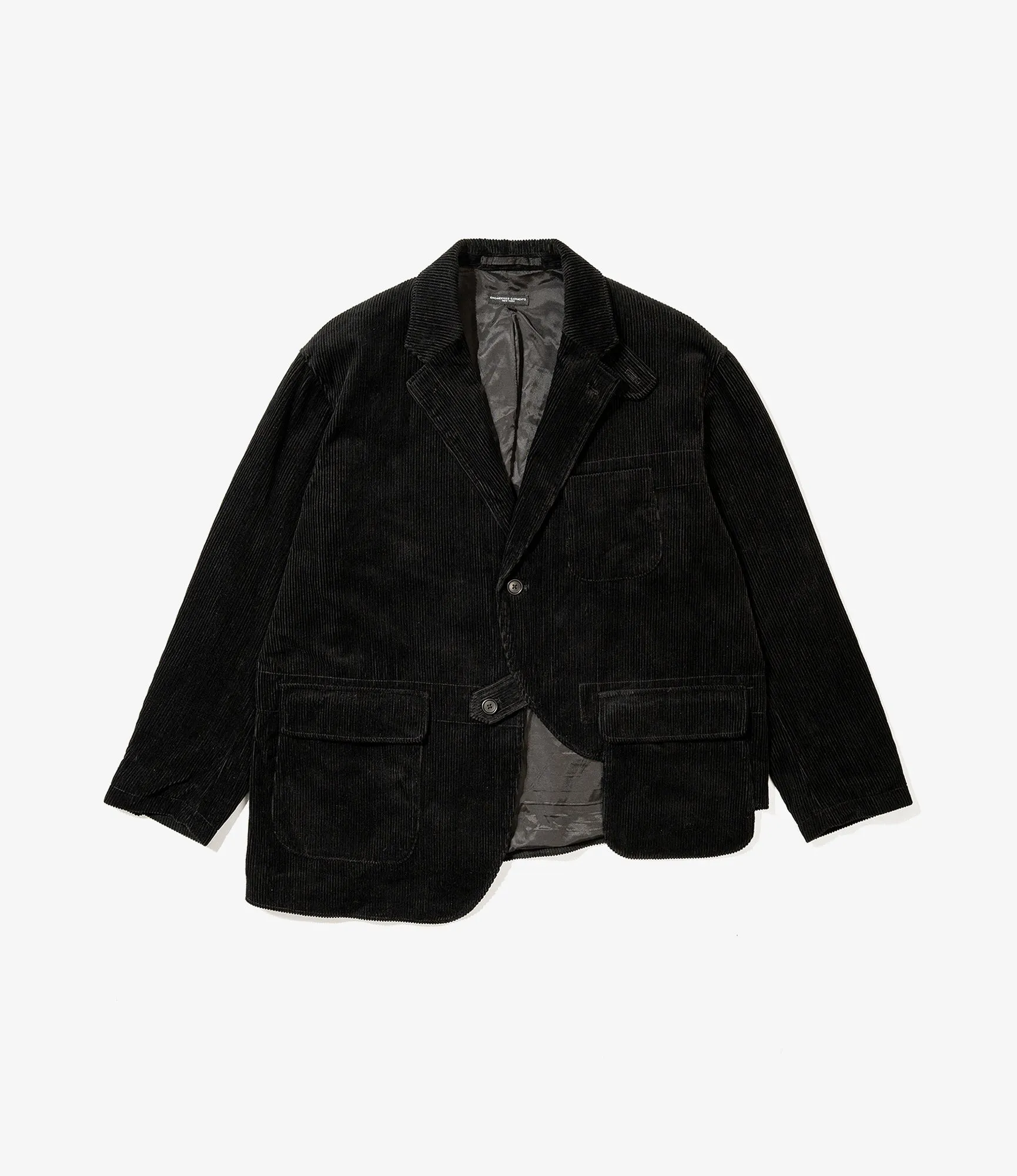 Slanted Jacket – Black 8W Corduroy