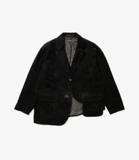 Slanted Jacket – Black 8W Corduroy