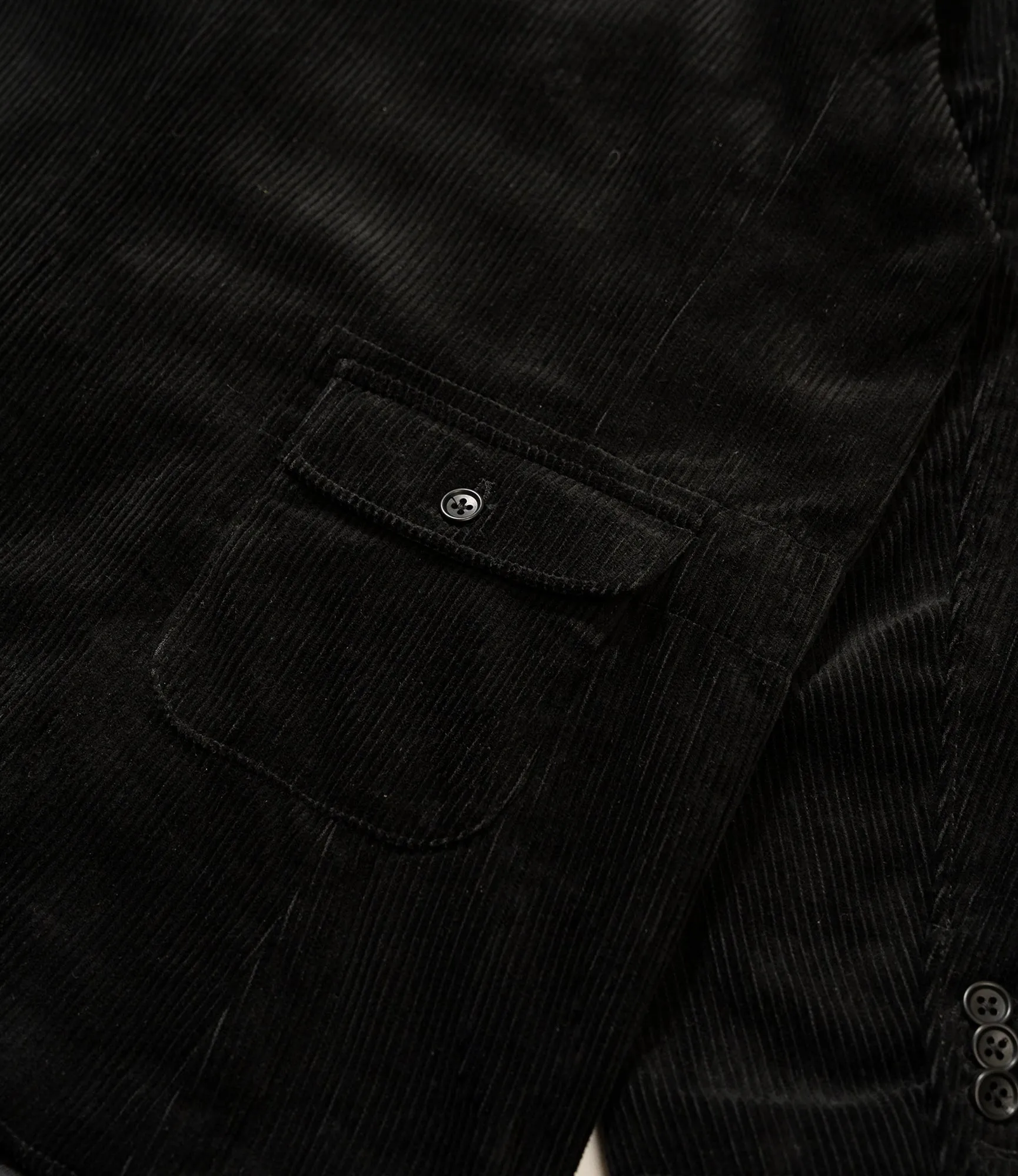 Slanted Jacket – Black 8W Corduroy