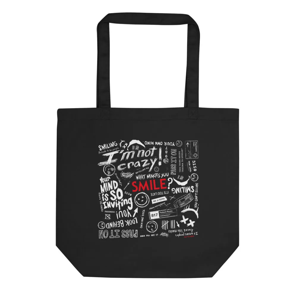 Smile Pattern Canvas Tote Bag