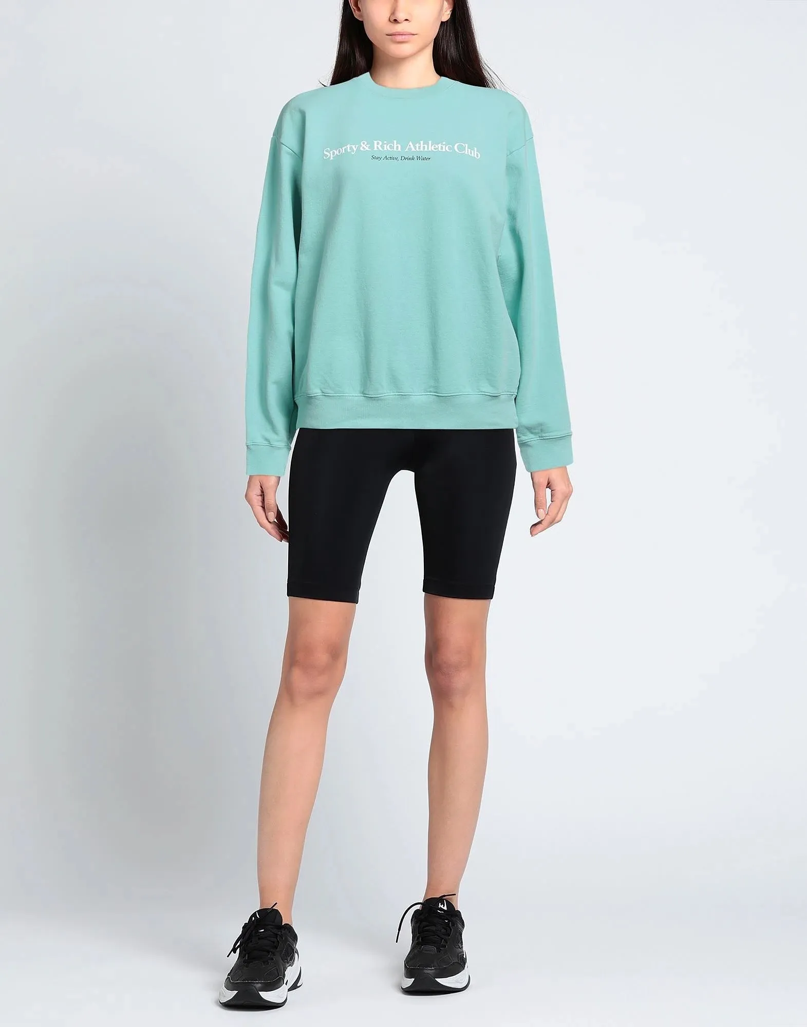 Sporty & Rich crew neck street style long sleeves plain cotton logo