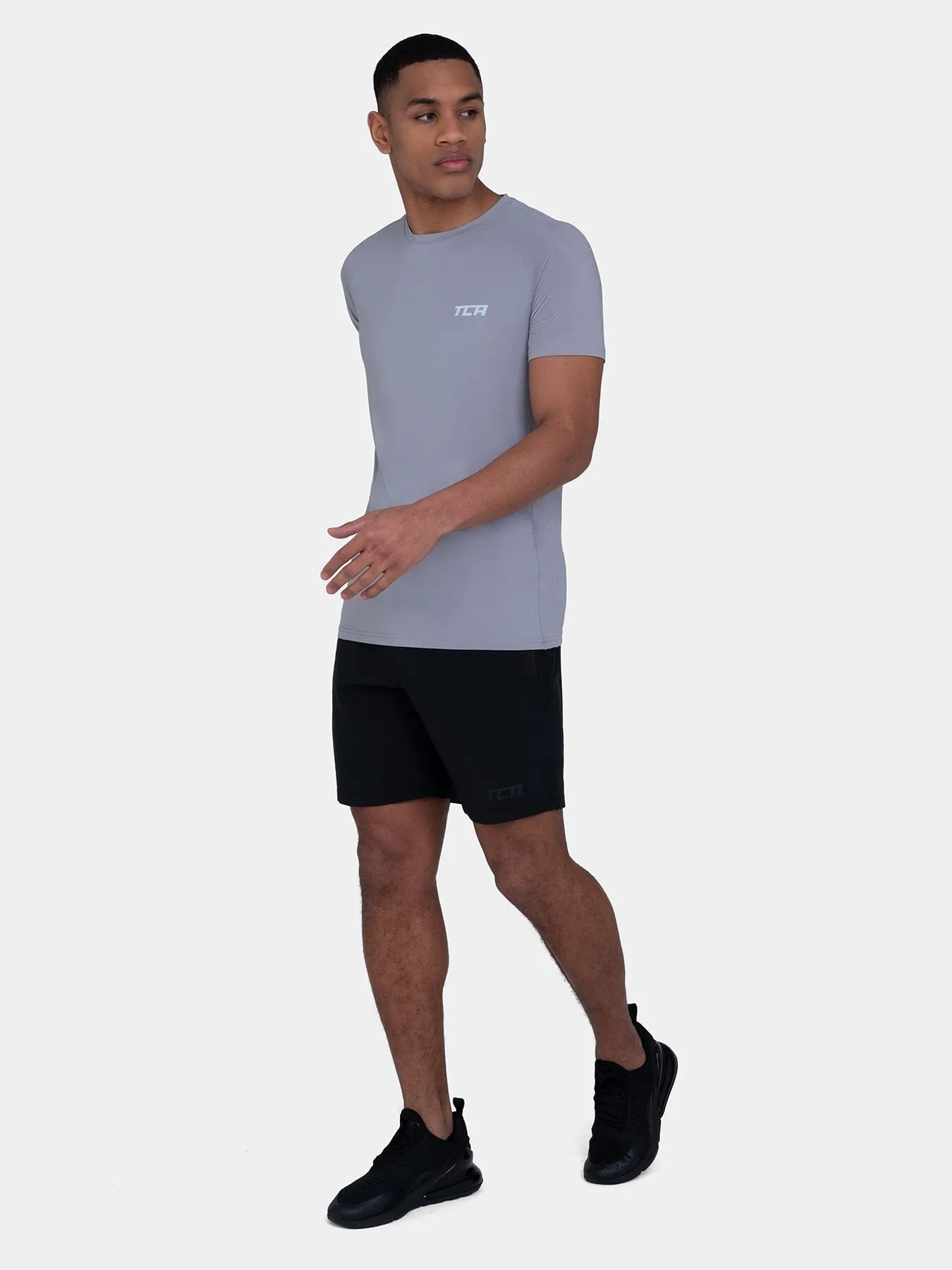 Stamina Running Top - Short Sleeve Crew Neck for Men with Back Zip Pocket