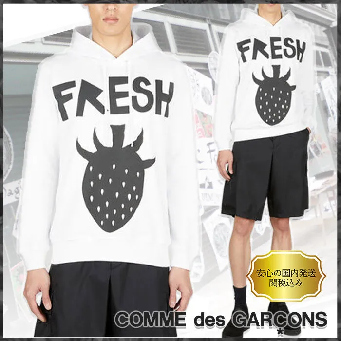 Street Style Long Sleeves Cotton Designers Hoodies by COMME des GARCONS