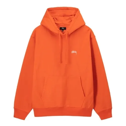 Stussy Unisex Long Sleeve Logo Skater Hoodies - Street Style